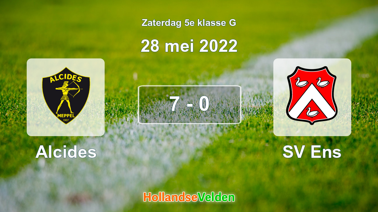 Gespeelde wedstrijd: Alcides - SV Ens 7 - 0 (28 mei 2022)