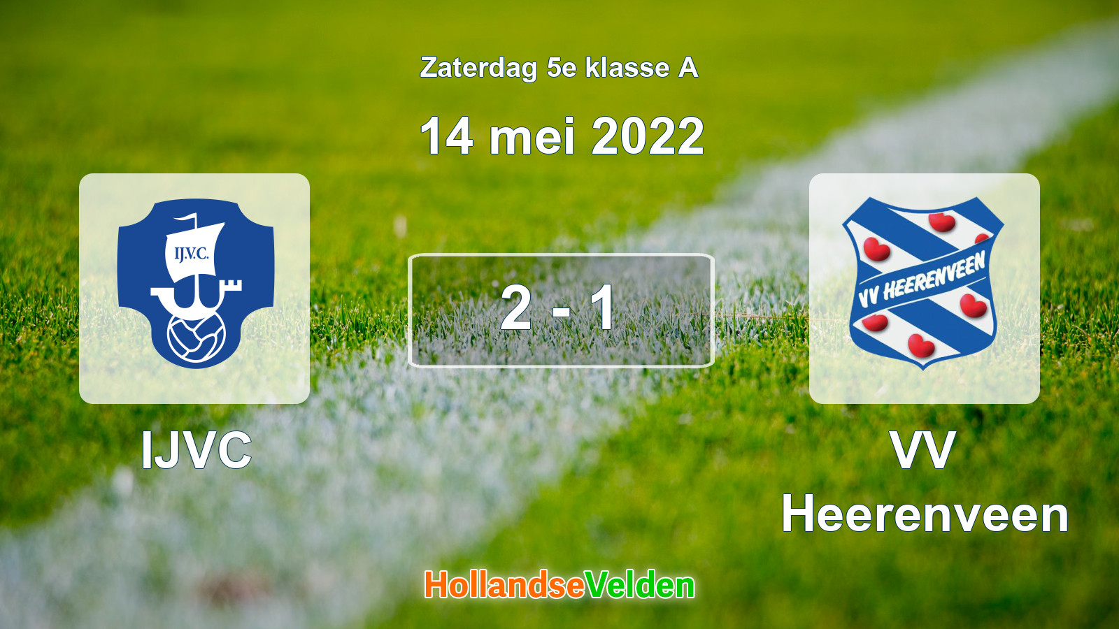 Gespeelde wedstrijd: IJVC - VV Heerenveen 2 - 1 (14 mei 2022)