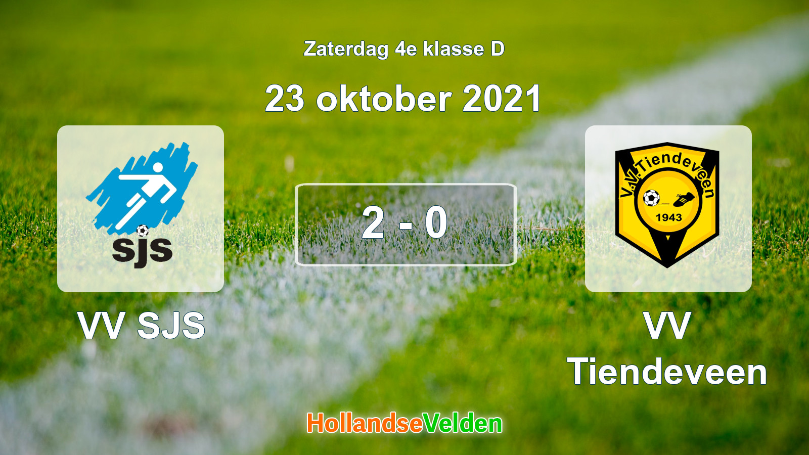 Gespeelde wedstrijd: VV SJS - VV Tiendeveen 2 - 0 (23 oktober 2021)