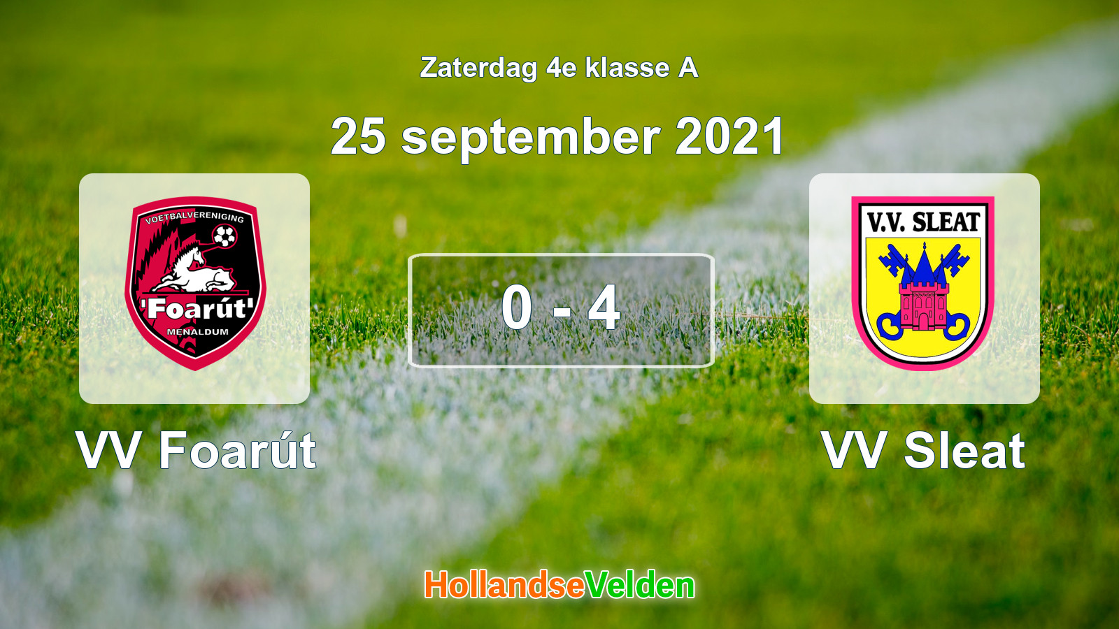 Gespeelde wedstrijd: VV Foarút - VV Sleat 0 - 4 (25 september 2021)