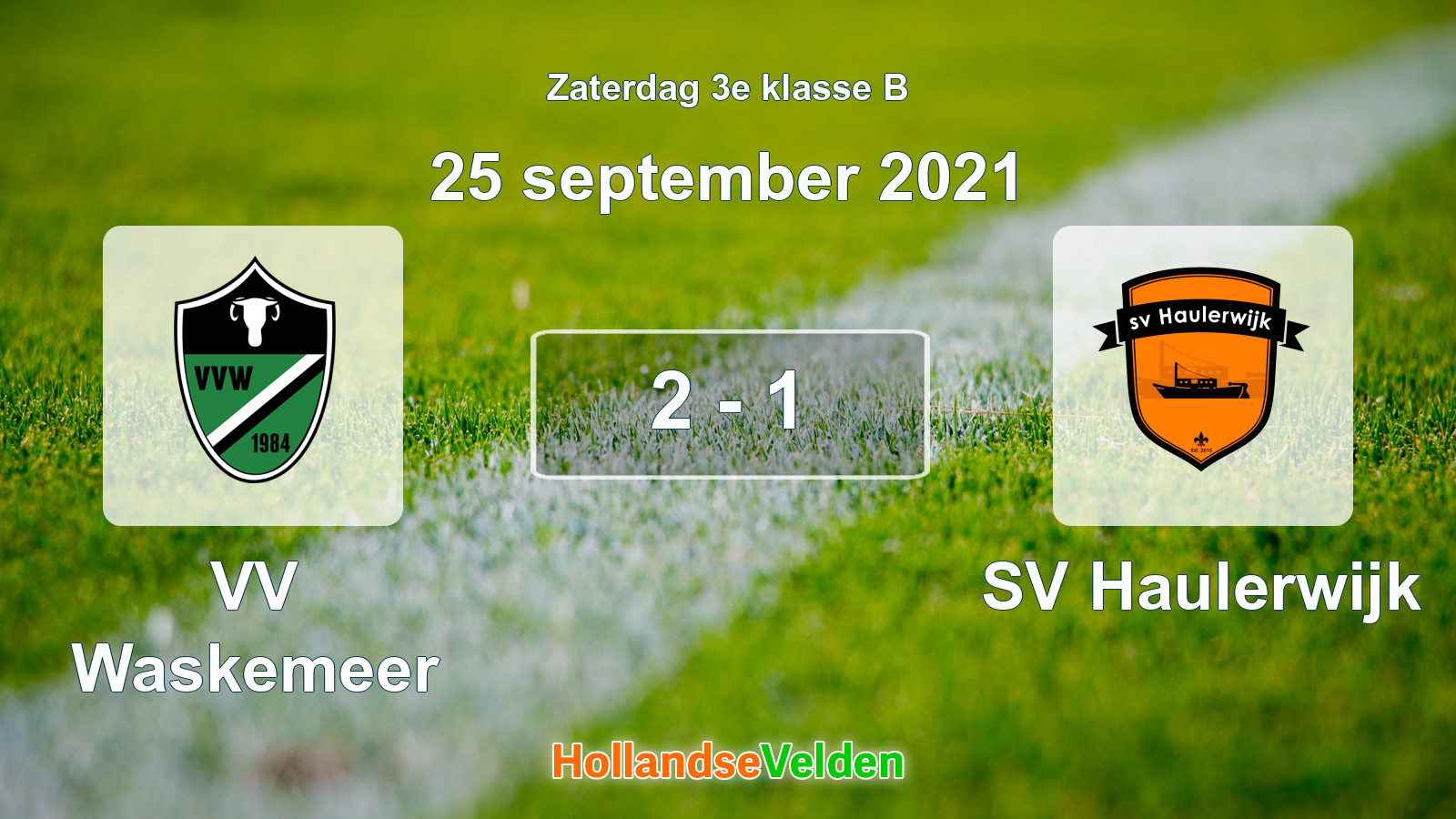Gespeelde wedstrijd: VV Waskemeer - SV Haulerwijk 2 - 1 (25 september 2021)