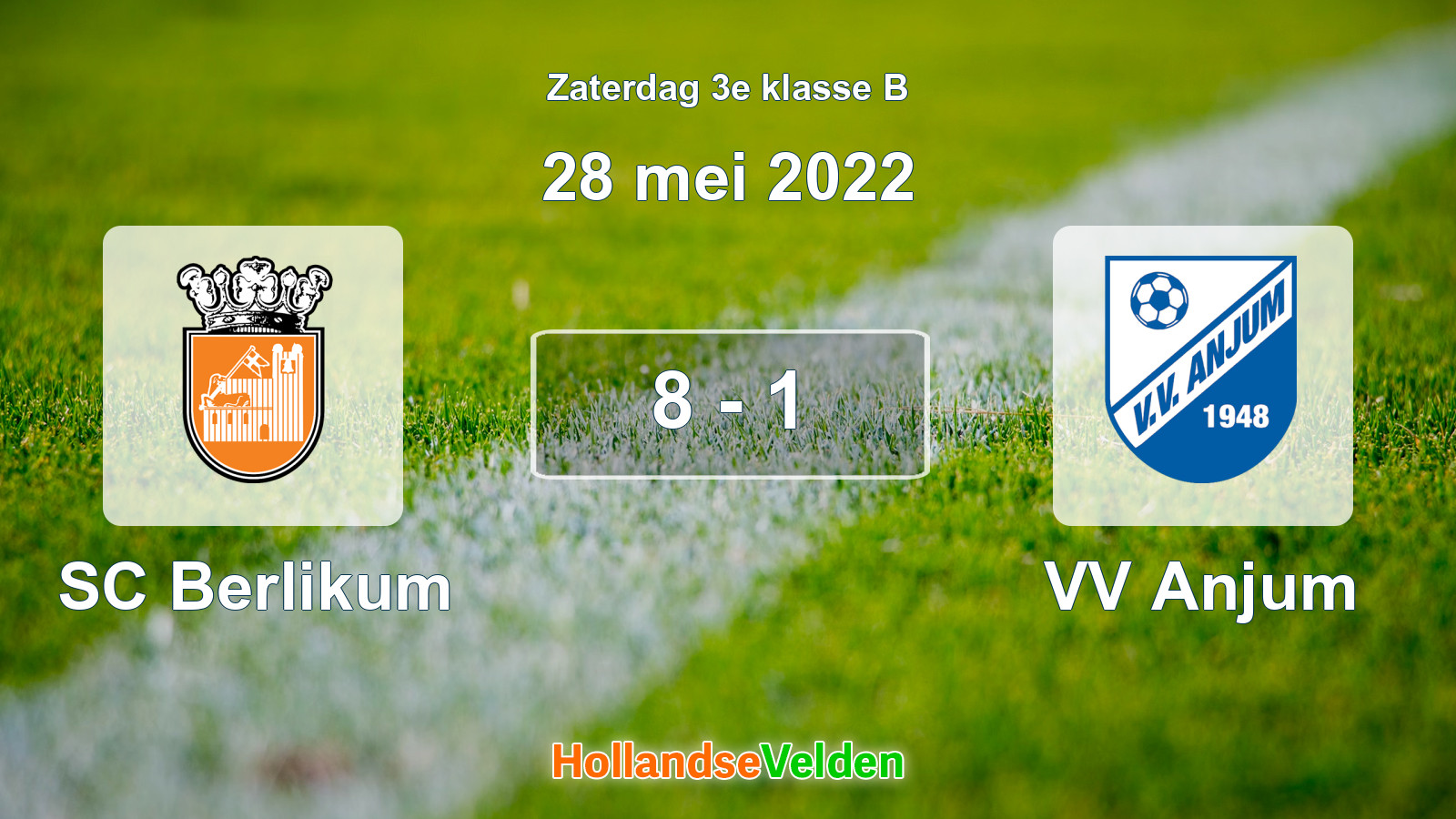 Gespeelde wedstrijd: SC Berlikum - VV Anjum 8 - 1 (28 mei 2022)