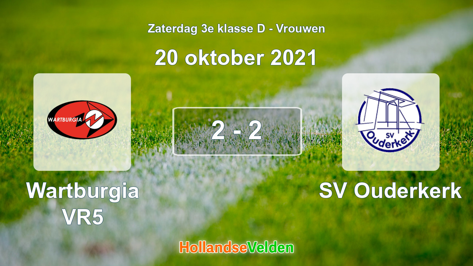 Gespeelde wedstrijd: Wartburgia VR5 - SV Ouderkerk 2 - 2 (20 oktober 2021)