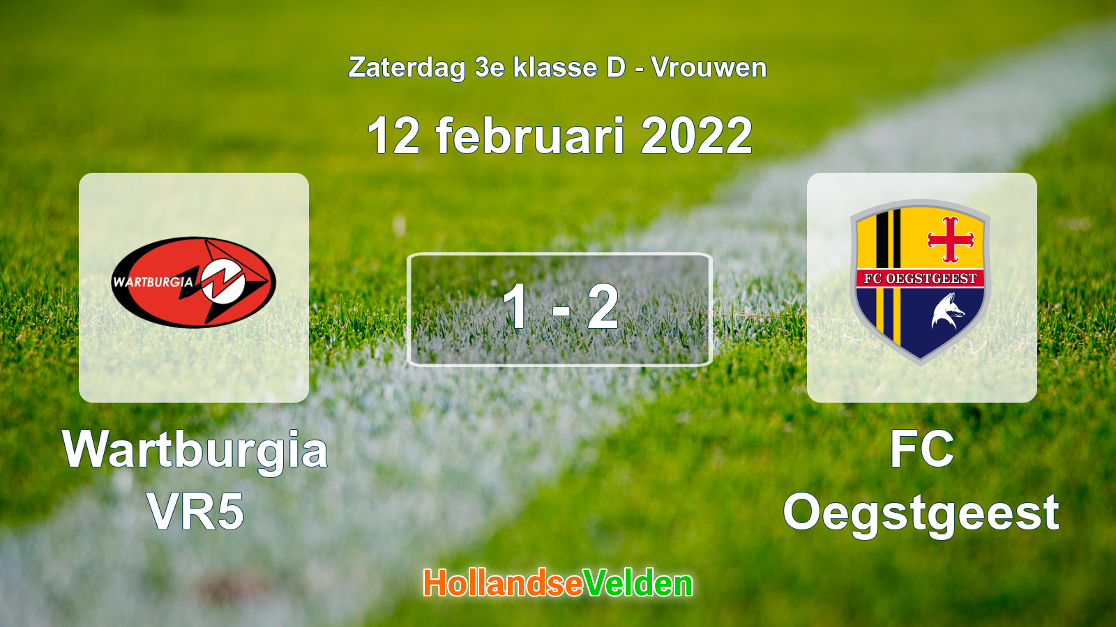 Gespeelde wedstrijd: Wartburgia VR5 - FC Oegstgeest 1 - 2 (12 februari 2022)