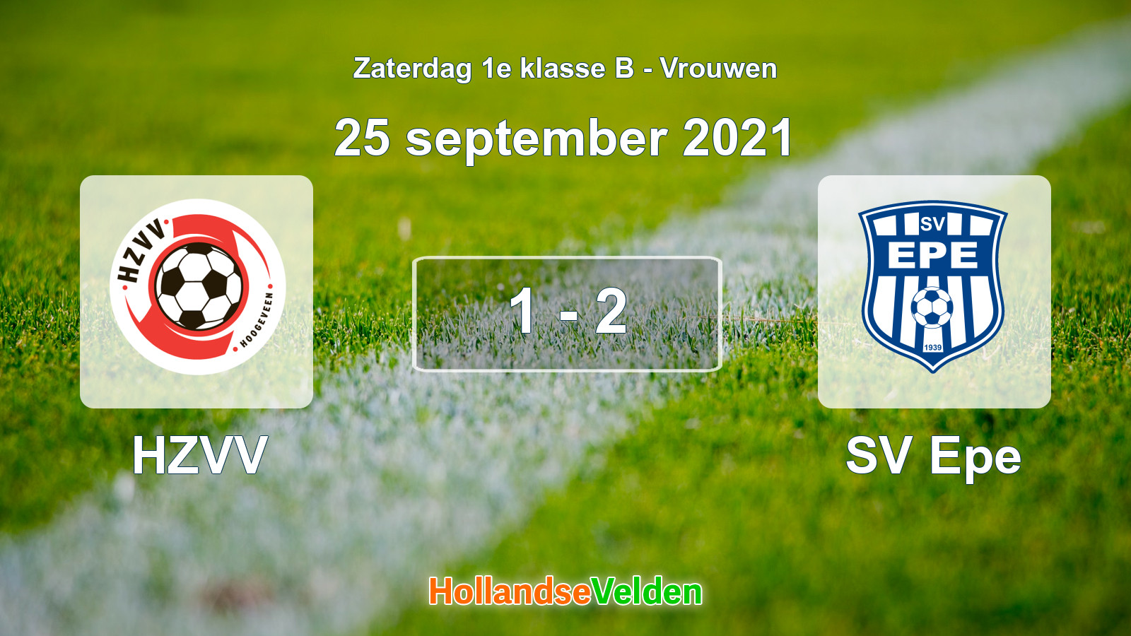 Gespeelde wedstrijd: HZVV - SV Epe 1 - 2 (25 september 2021)