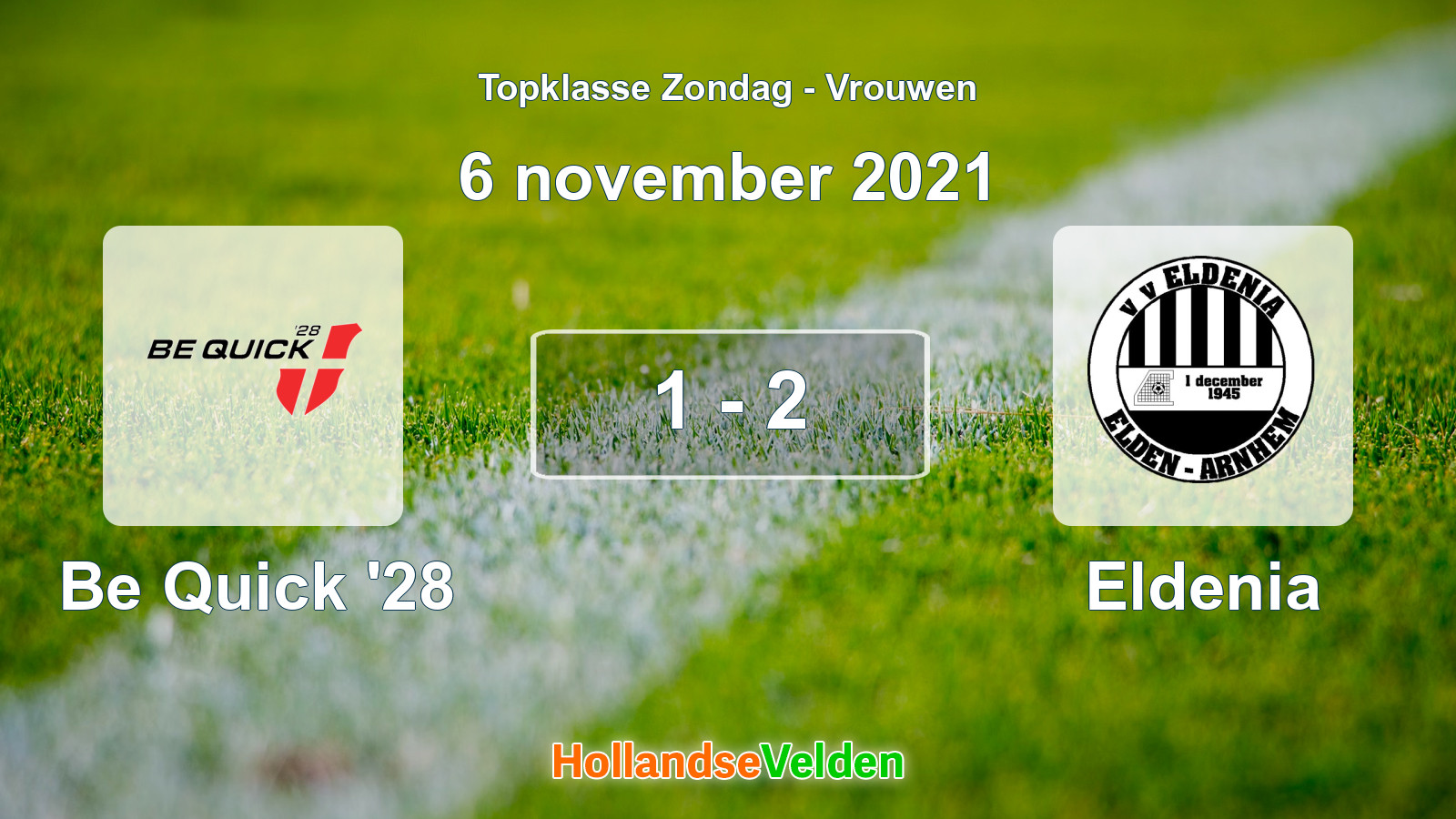 Gespeelde wedstrijd: Be Quick '28 - Eldenia 1 - 2 (6 november 2021)