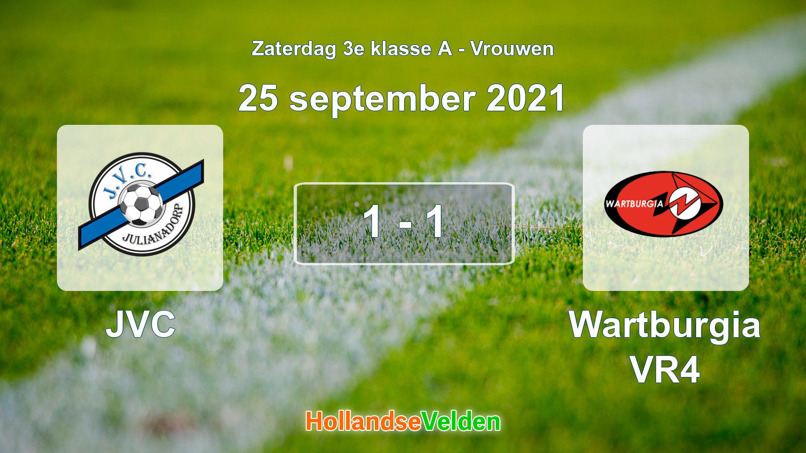 Gespeelde wedstrijd: JVC - Wartburgia VR4 1 - 1 (25 september 2021)
