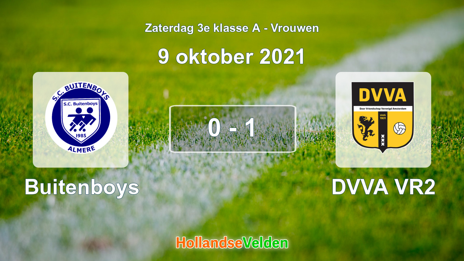 Gespeelde wedstrijd: Buitenboys - DVVA VR2 0 - 1 (9 oktober 2021)