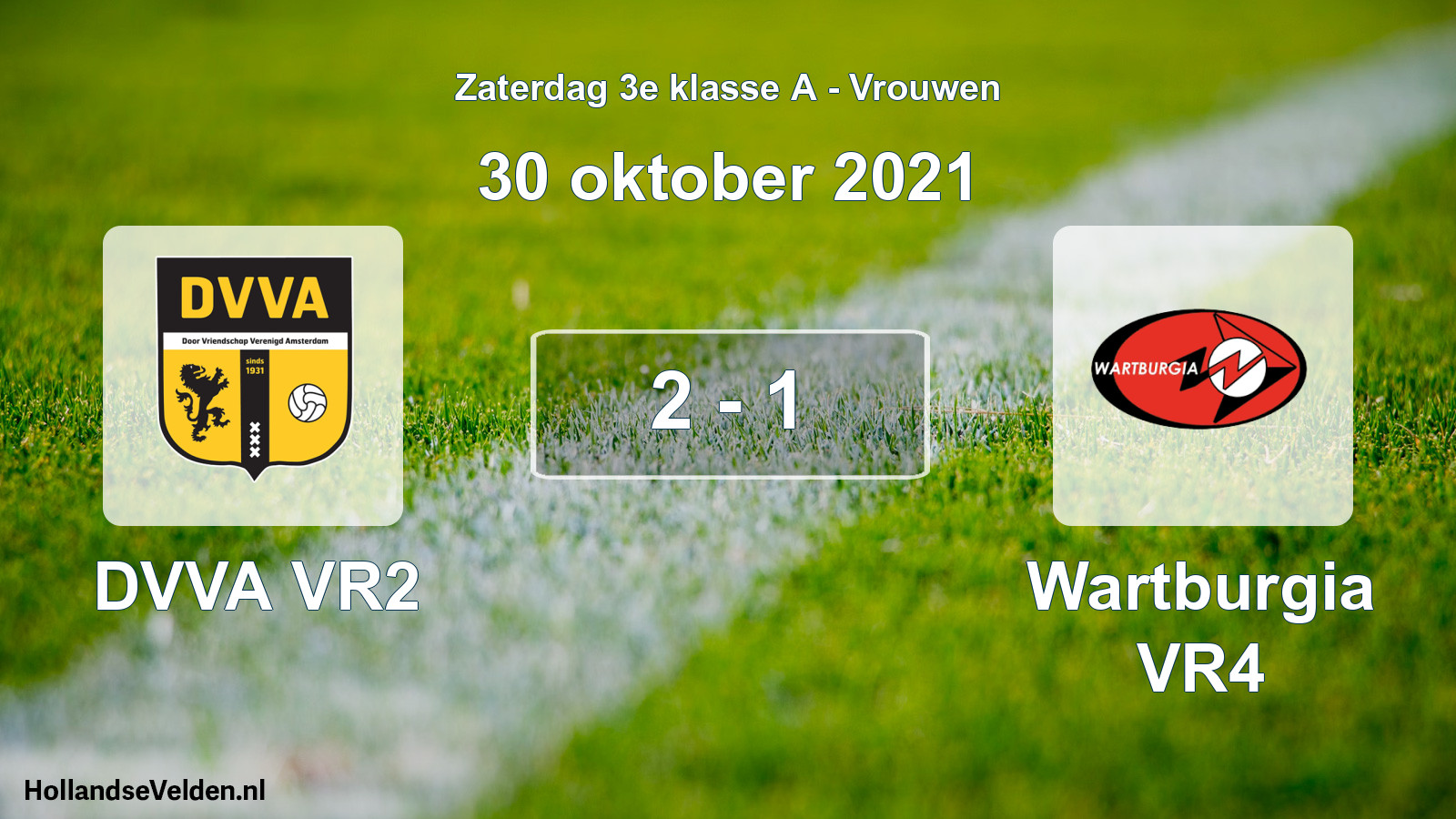 Gespeelde wedstrijd: DVVA VR2 - Wartburgia VR4 2 - 1 (30 oktober 2021)
