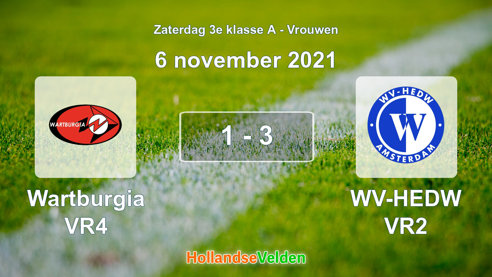 Gespeelde wedstrijd: Wartburgia VR4 - WV-HEDW VR2 1 - 3 (6 november 2021)
