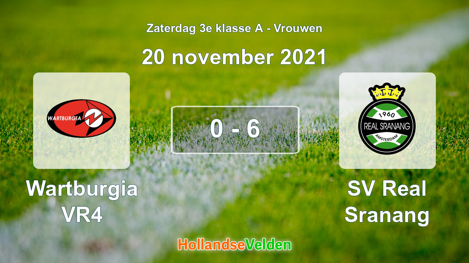 Gespeelde wedstrijd: Wartburgia VR4 - SV Real Sranang 0 - 6 (20 november 2021)