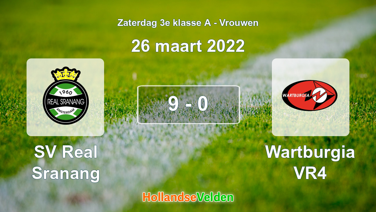 Gespeelde wedstrijd: SV Real Sranang - Wartburgia VR4 9 - 0 (26 maart 2022)