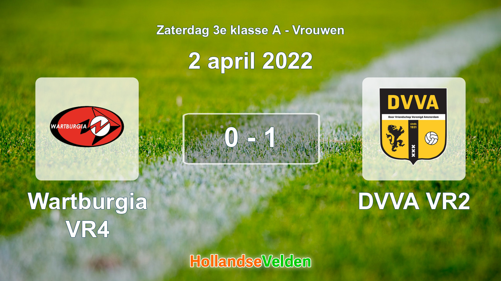 Gespeelde wedstrijd: Wartburgia VR4 - DVVA VR2 0 - 1 (2 april 2022)
