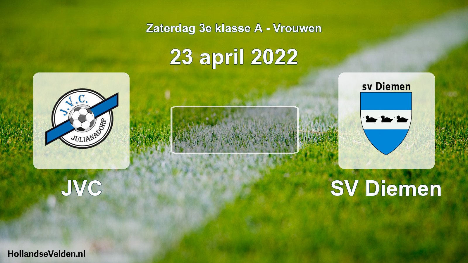 Geplande wedstrijd: JVC - SV Diemen (23 april 2022)
