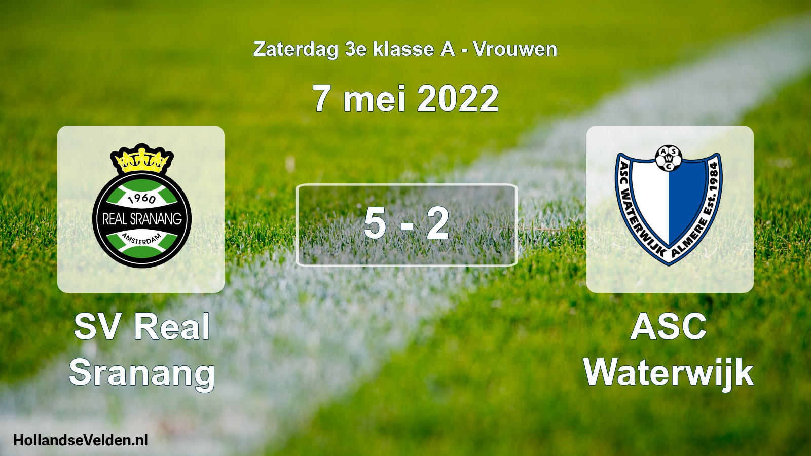 Gespeelde wedstrijd: SV Real Sranang - ASC Waterwijk 5 - 2 (7 mei 2022)