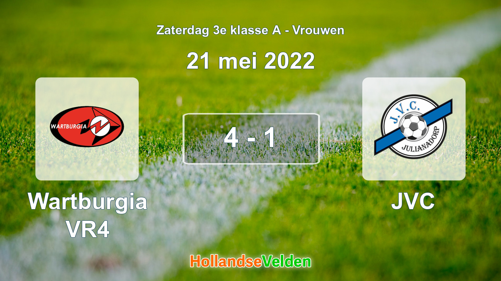 Gespeelde wedstrijd: Wartburgia VR4 - JVC 4 - 1 (21 mei 2022)