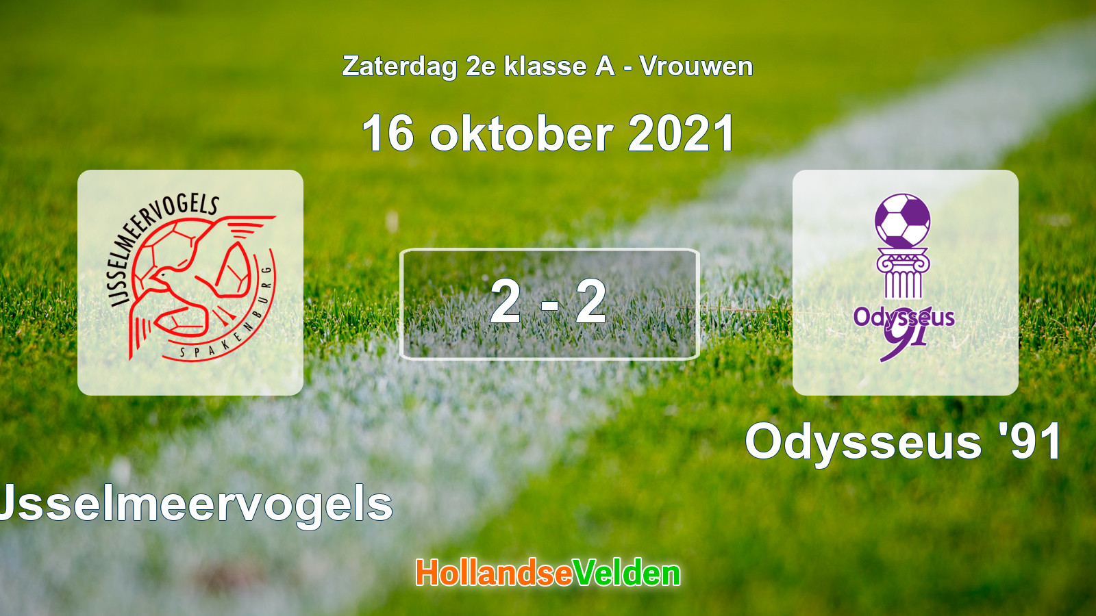 Gespeelde wedstrijd: IJsselmeervogels - Odysseus '91 2 - 2 (16 oktober 2021)