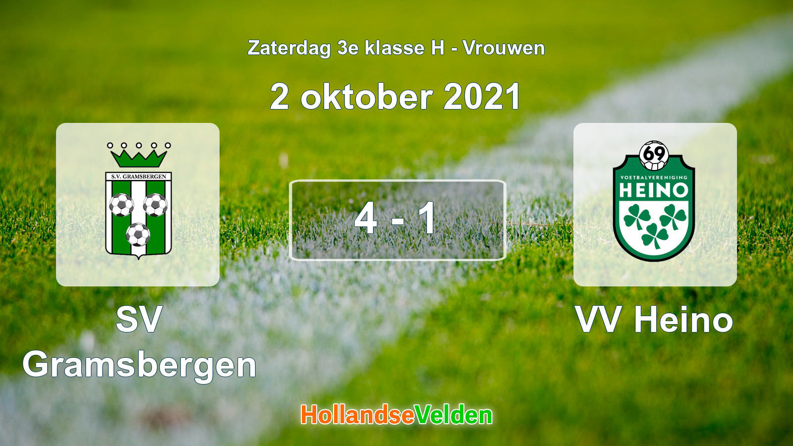 Gespeelde wedstrijd: SV Gramsbergen - VV Heino 4 - 1 (2 oktober 2021)