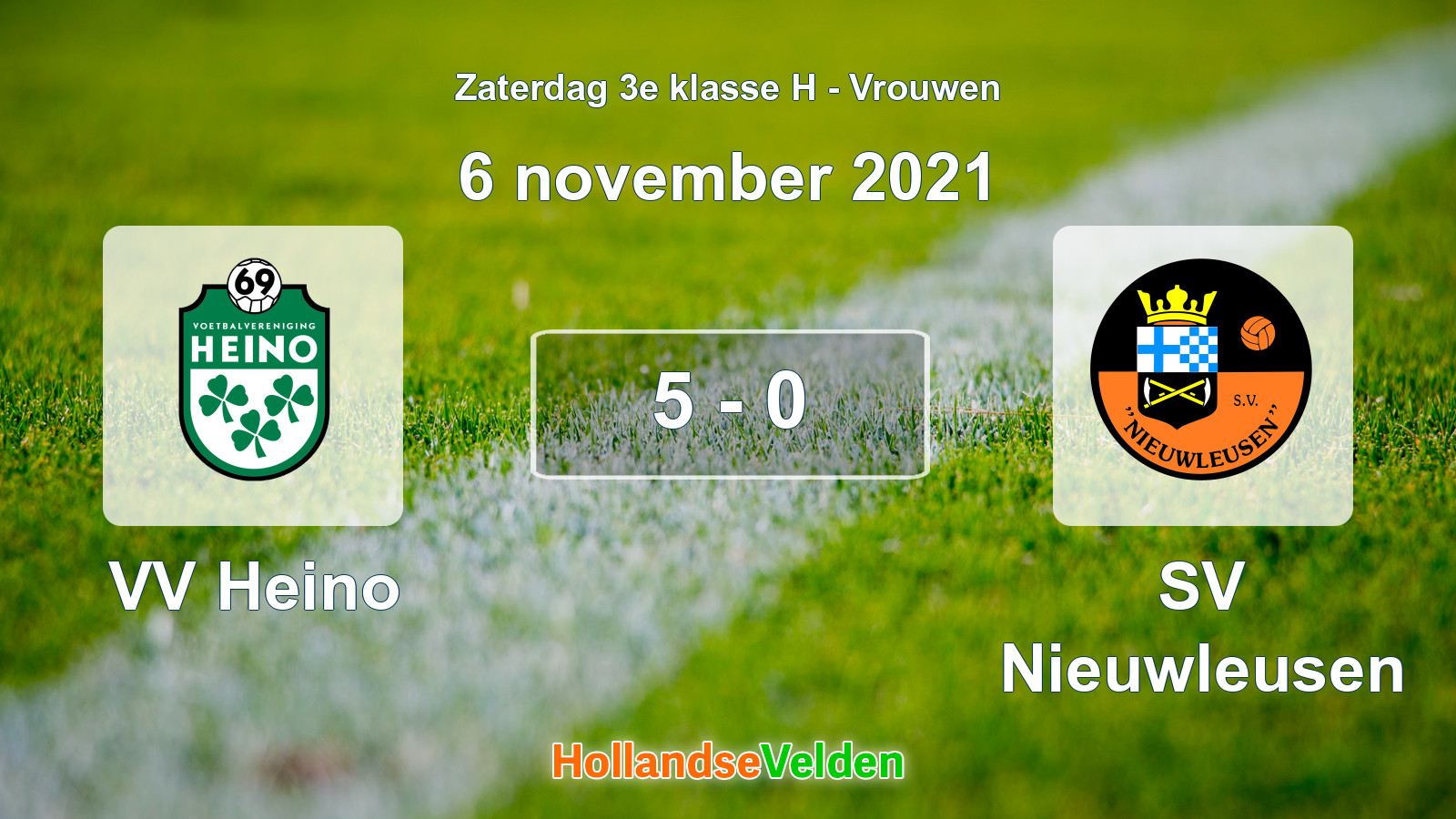 Gespeelde wedstrijd: VV Heino - SV Nieuwleusen 5 - 0 (6 november 2021)