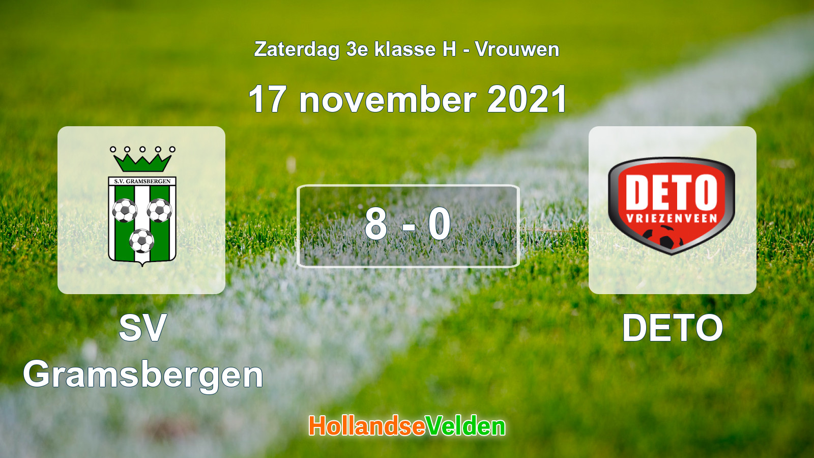 Gespeelde wedstrijd: SV Gramsbergen - DETO 8 - 0 (17 november 2021)