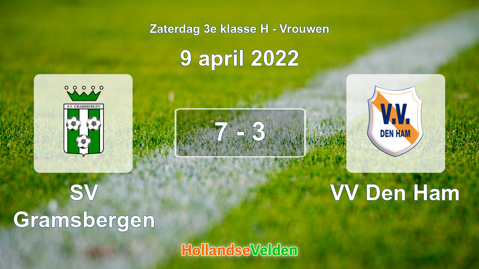 Gespeelde wedstrijd: SV Gramsbergen - VV Den Ham 7 - 3 (9 april 2022)
