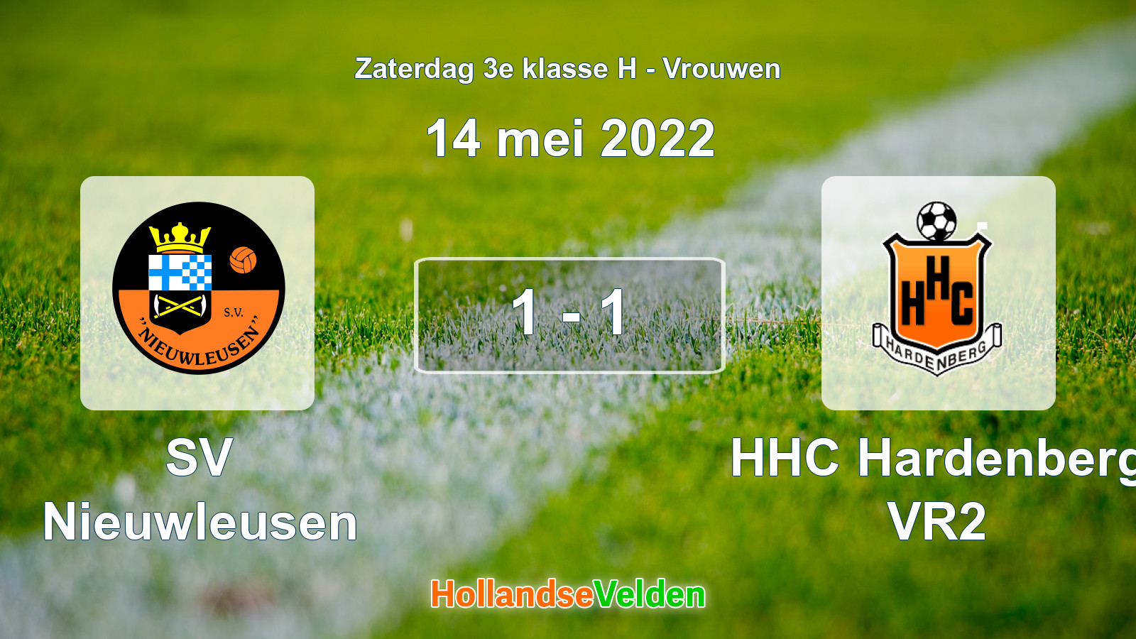 Gespeelde wedstrijd: SV Nieuwleusen - HHC Hardenberg VR2 1 - 1 (14 mei 2022)