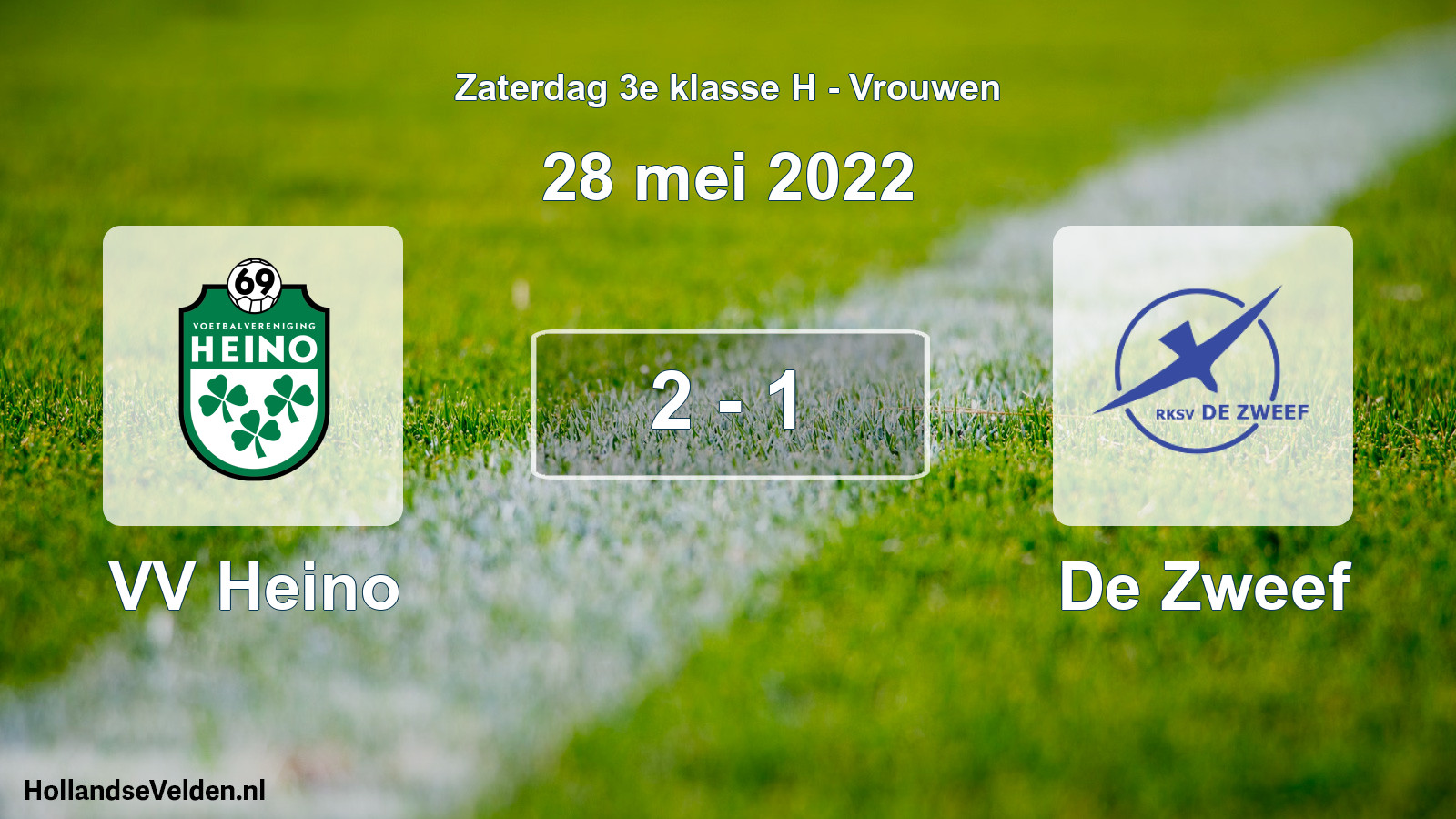 Gespeelde wedstrijd: VV Heino - De Zweef 2 - 1 (28 mei 2022)