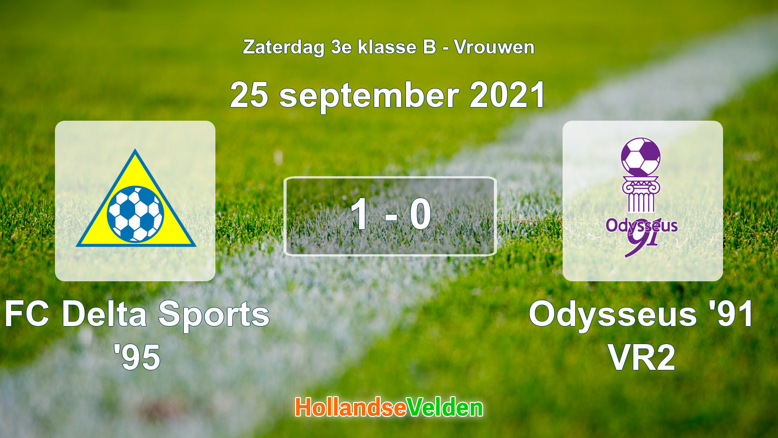 Gespeelde wedstrijd: FC Delta Sports '95 - Odysseus '91 VR2 1 - 0 (25 september 2021)
