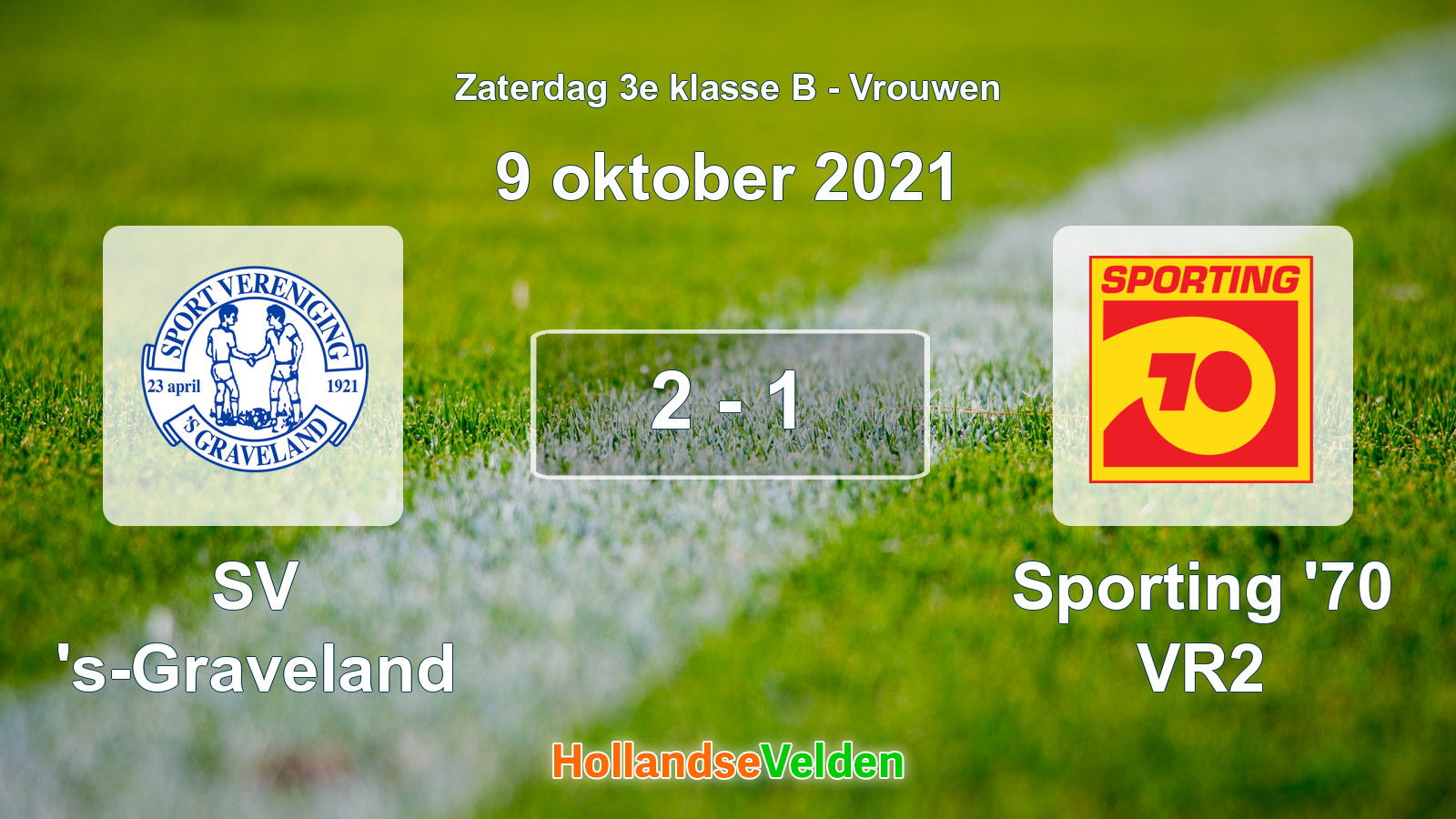 Gespeelde wedstrijd: SV 's-Graveland - Sporting '70 VR2 2 - 1 (9 oktober 2021)