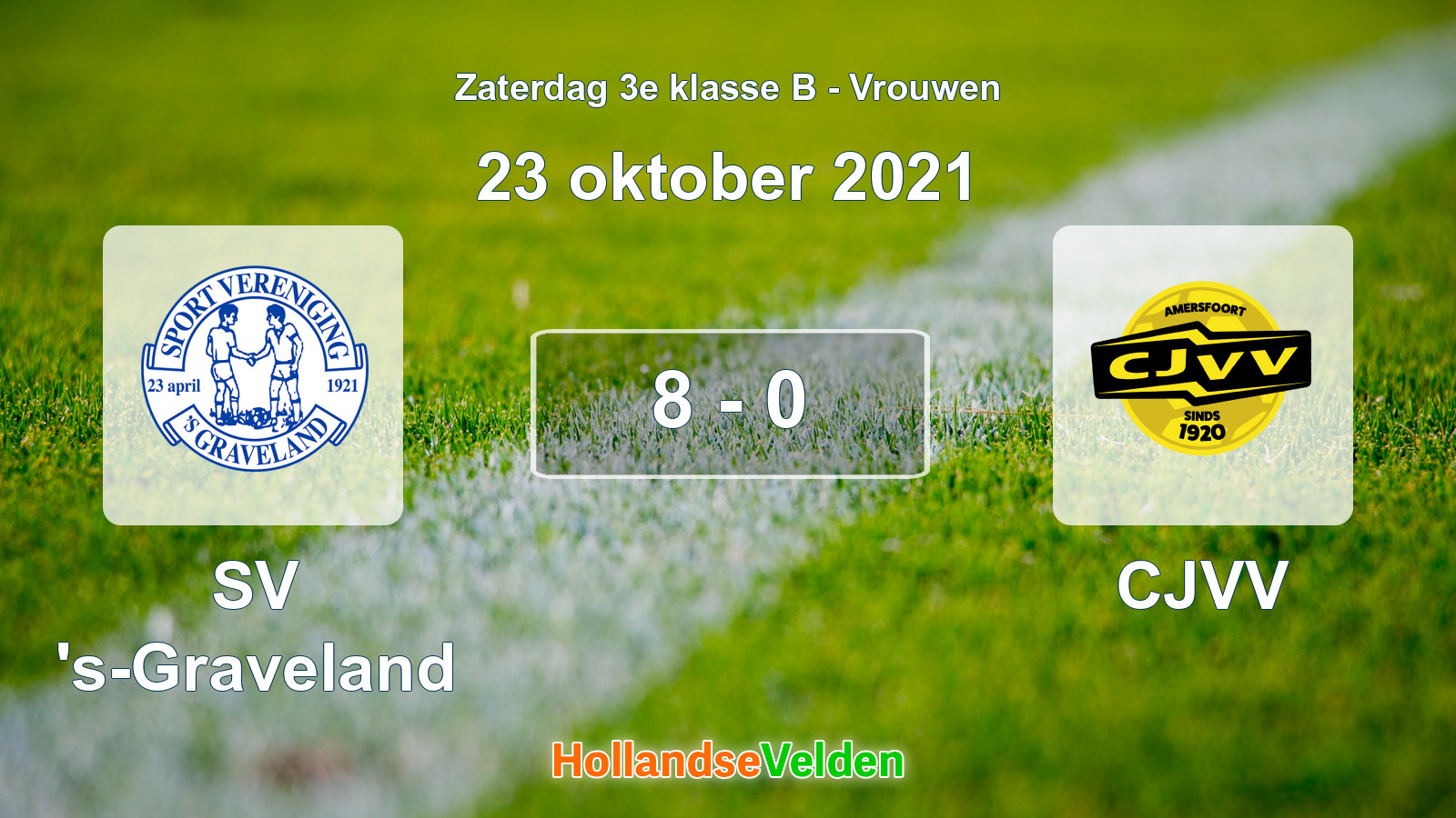Gespeelde wedstrijd: SV 's-Graveland - CJVV 8 - 0 (23 oktober 2021)