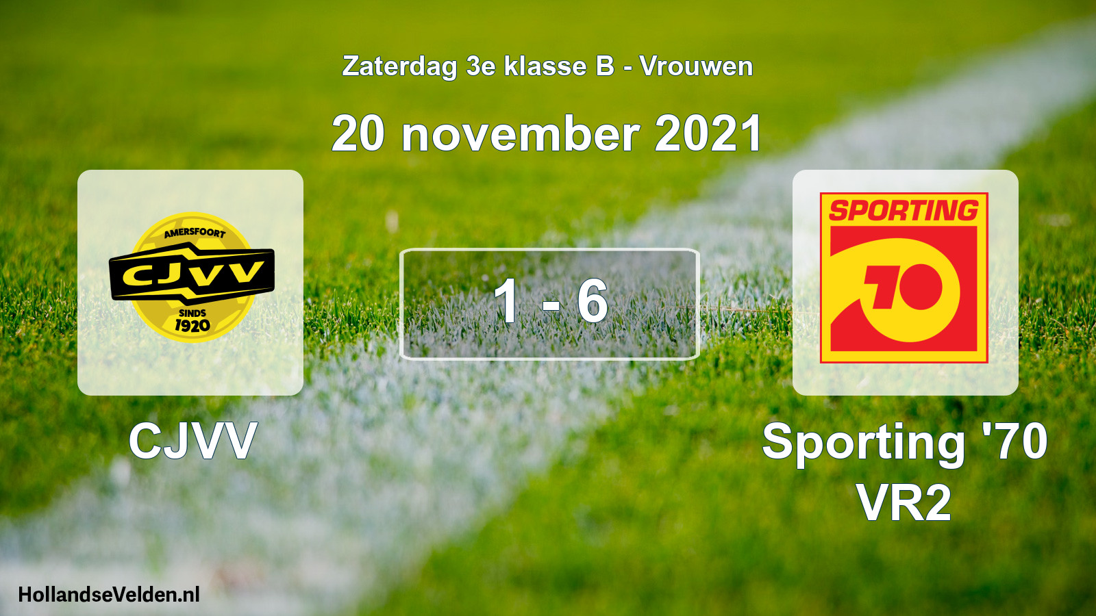 Gespeelde wedstrijd: CJVV - Sporting '70 VR2 1 - 6 (20 november 2021)