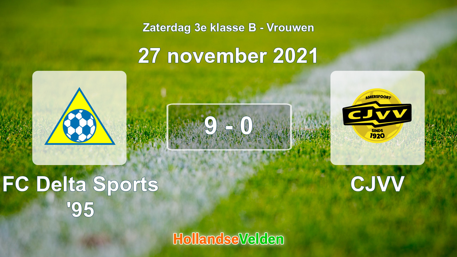 Gespeelde wedstrijd: FC Delta Sports '95 - CJVV 9 - 0 (27 november 2021)