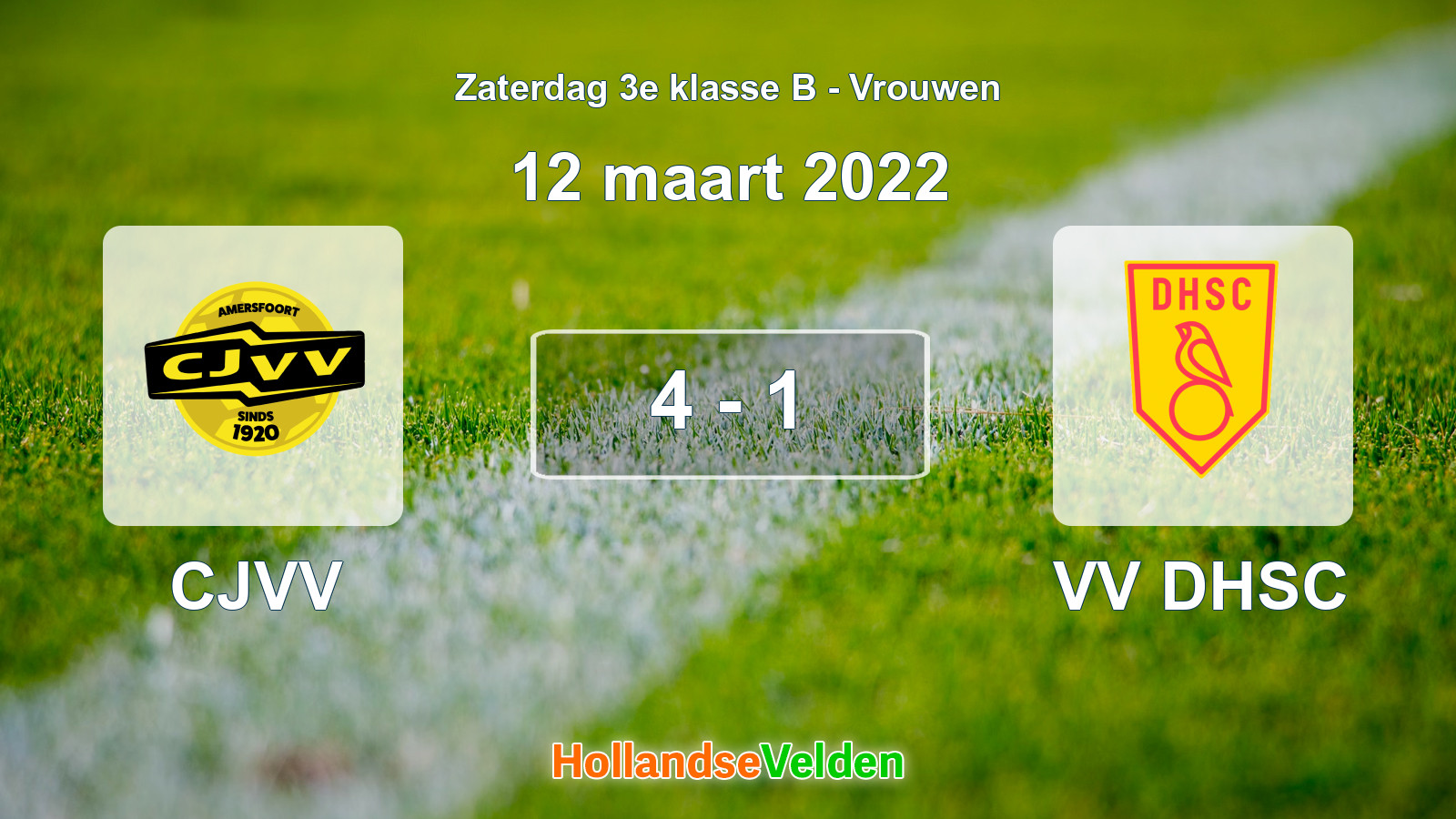 Gespeelde wedstrijd: CJVV - VV DHSC 4 - 1 (12 maart 2022)
