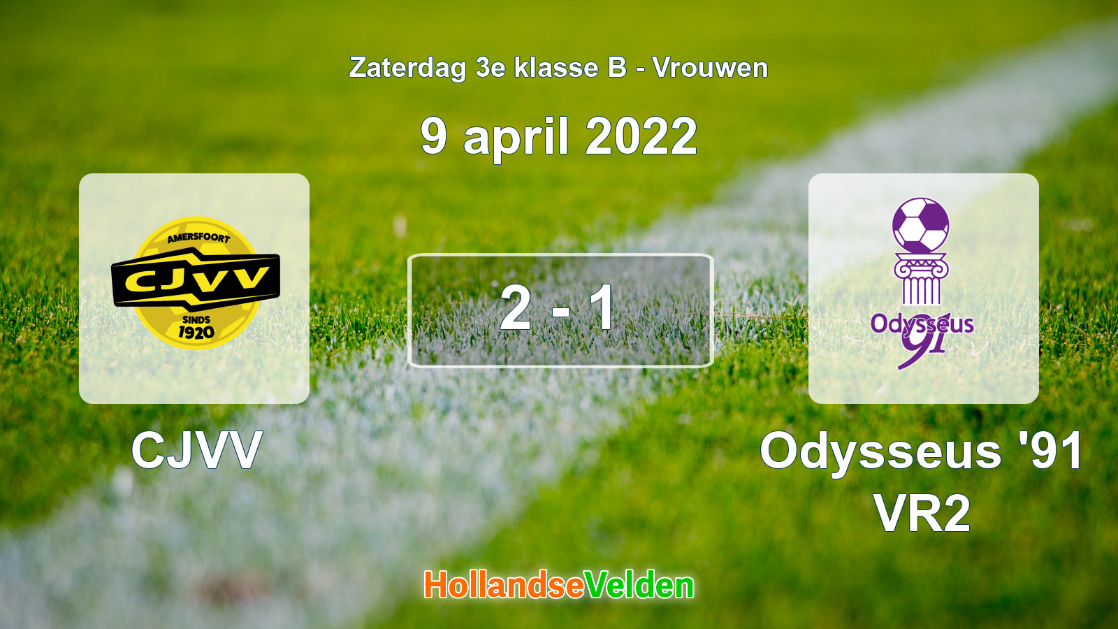 Gespeelde wedstrijd: CJVV - Odysseus '91 VR2 2 - 1 (9 april 2022)