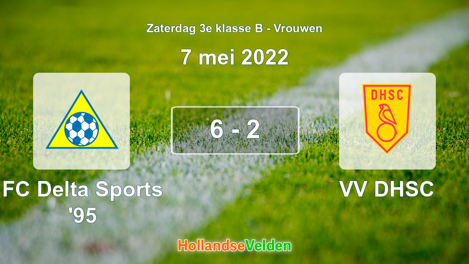 Gespeelde wedstrijd: FC Delta Sports '95 - VV DHSC 6 - 2 (7 mei 2022)