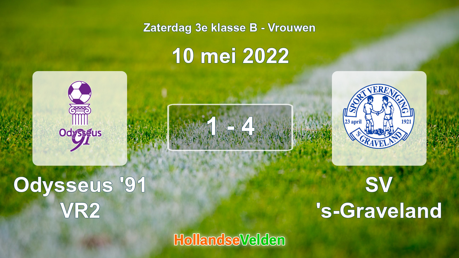 Gespeelde wedstrijd: Odysseus '91 VR2 - SV 's-Graveland 1 - 4 (10 mei 2022)