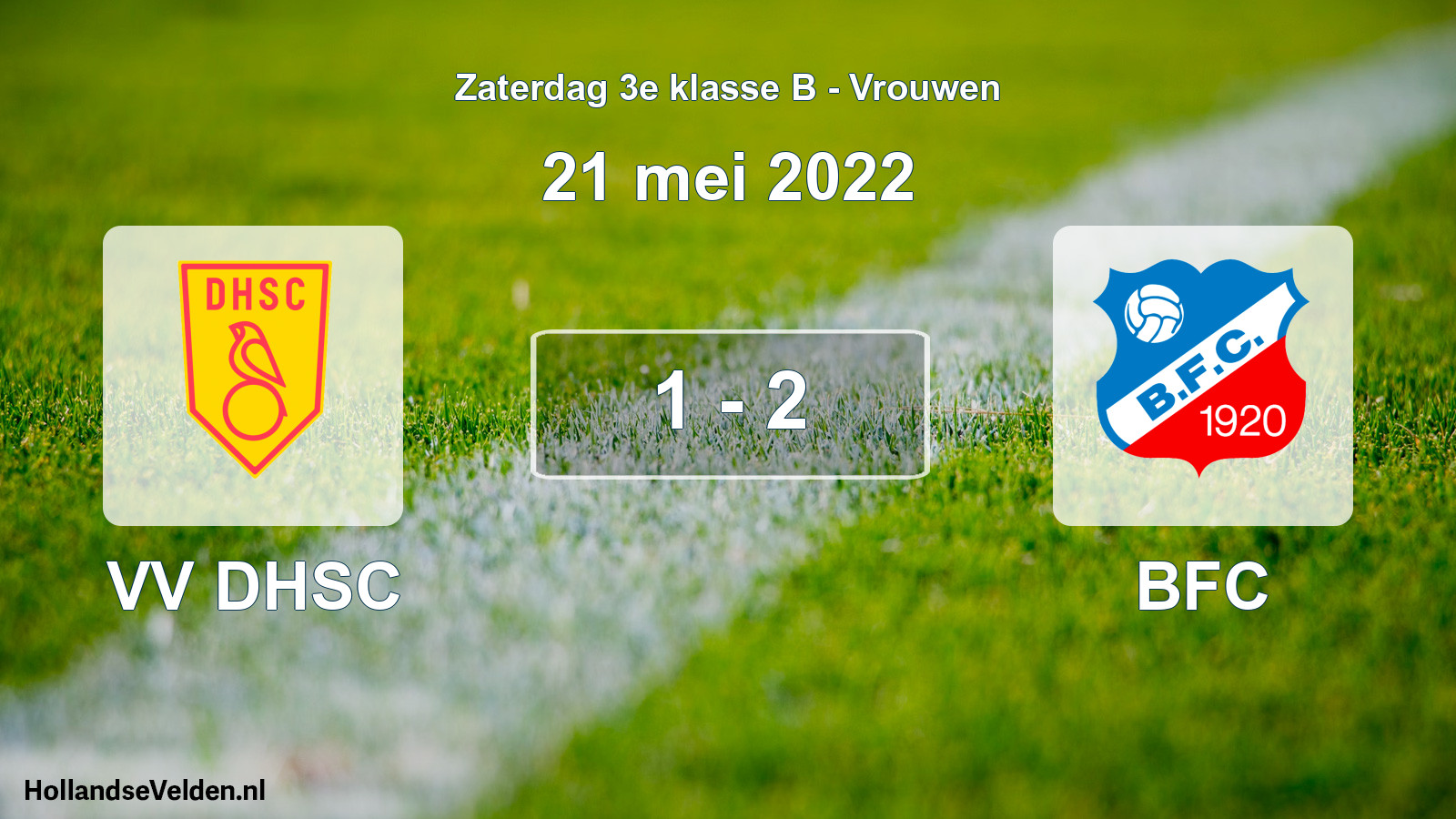 Gespeelde wedstrijd: VV DHSC - BFC 1 - 2 (21 mei 2022)