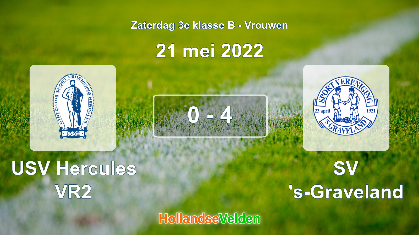 Gespeelde wedstrijd: USV Hercules VR2 - SV 's-Graveland 0 - 4 (21 mei 2022)