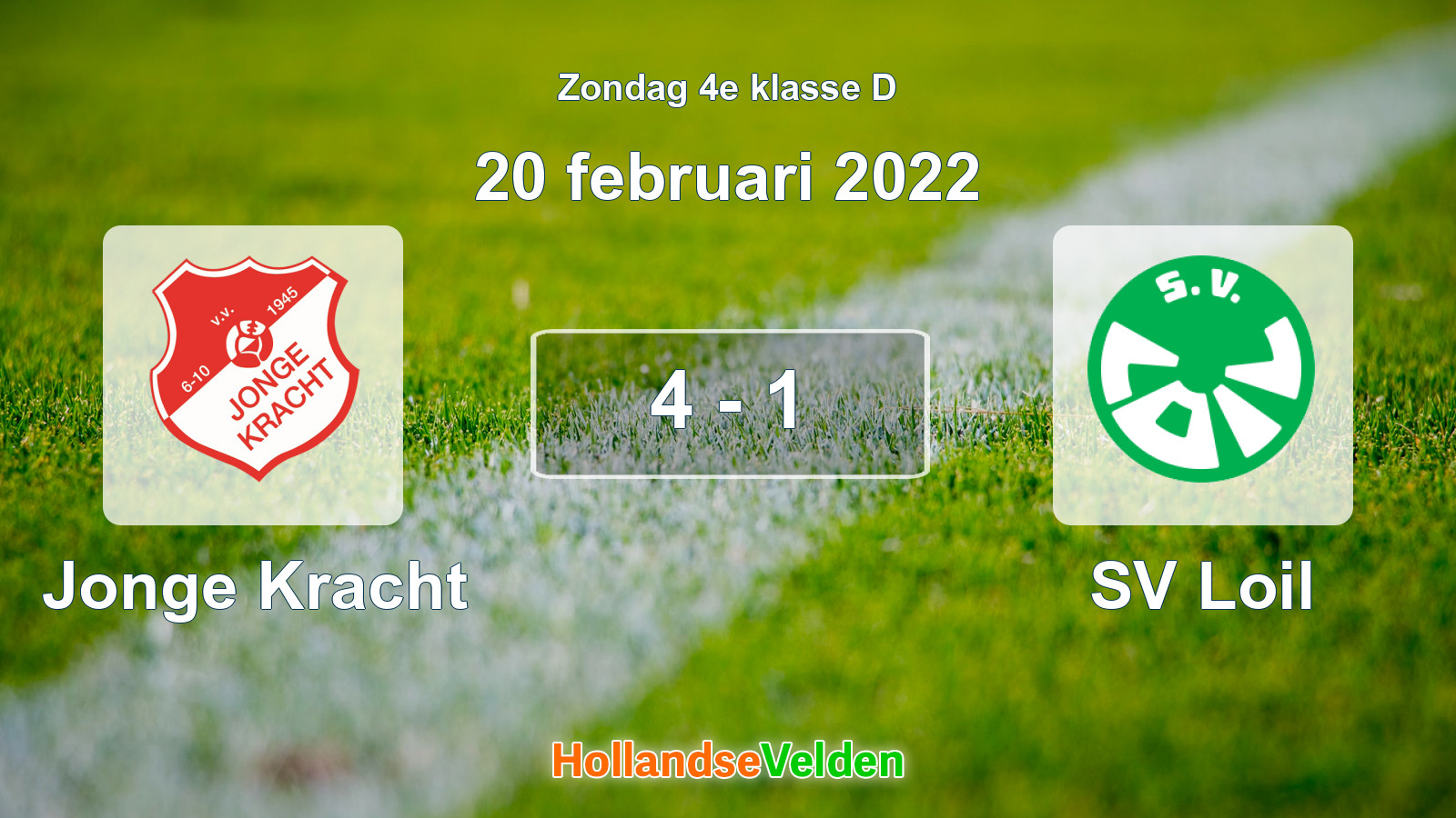 Gespeelde wedstrijd: Jonge Kracht - SV Loil 4 - 1 (20 februari 2022)