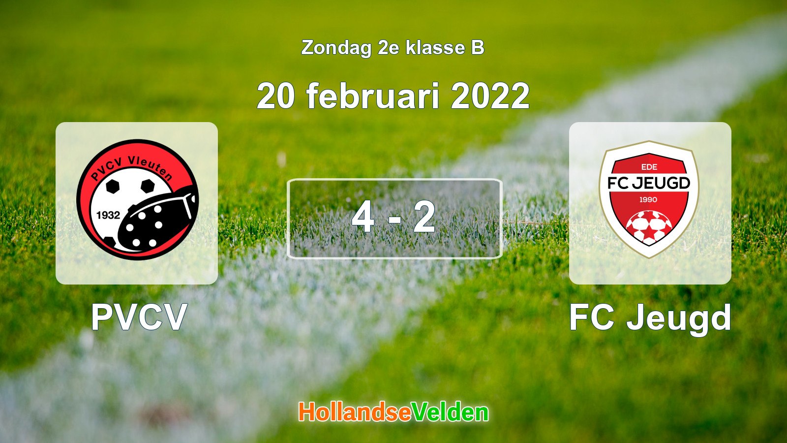 Gespeelde wedstrijd: PVCV - FC Jeugd 4 - 2 (20 februari 2022)