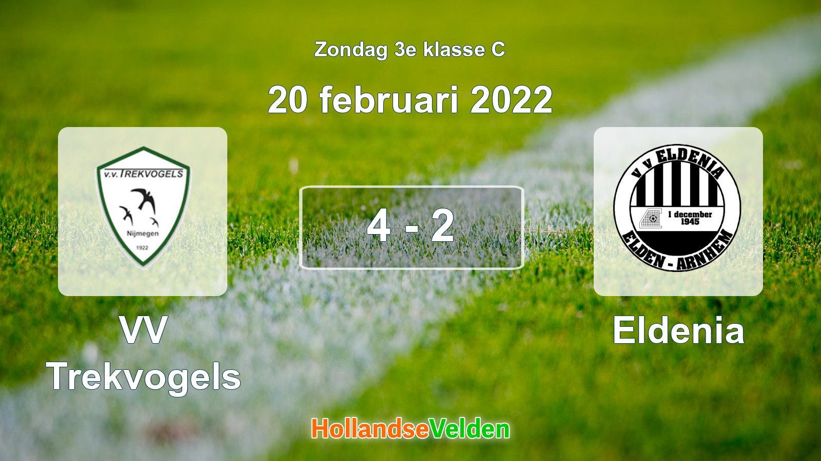 Gespeelde wedstrijd: VV Trekvogels - Eldenia 4 - 2 (20 februari 2022)