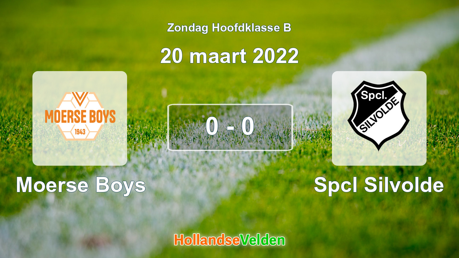 Gespeelde wedstrijd: Moerse Boys - Spcl Silvolde 0 - 0 (20 maart 2022)