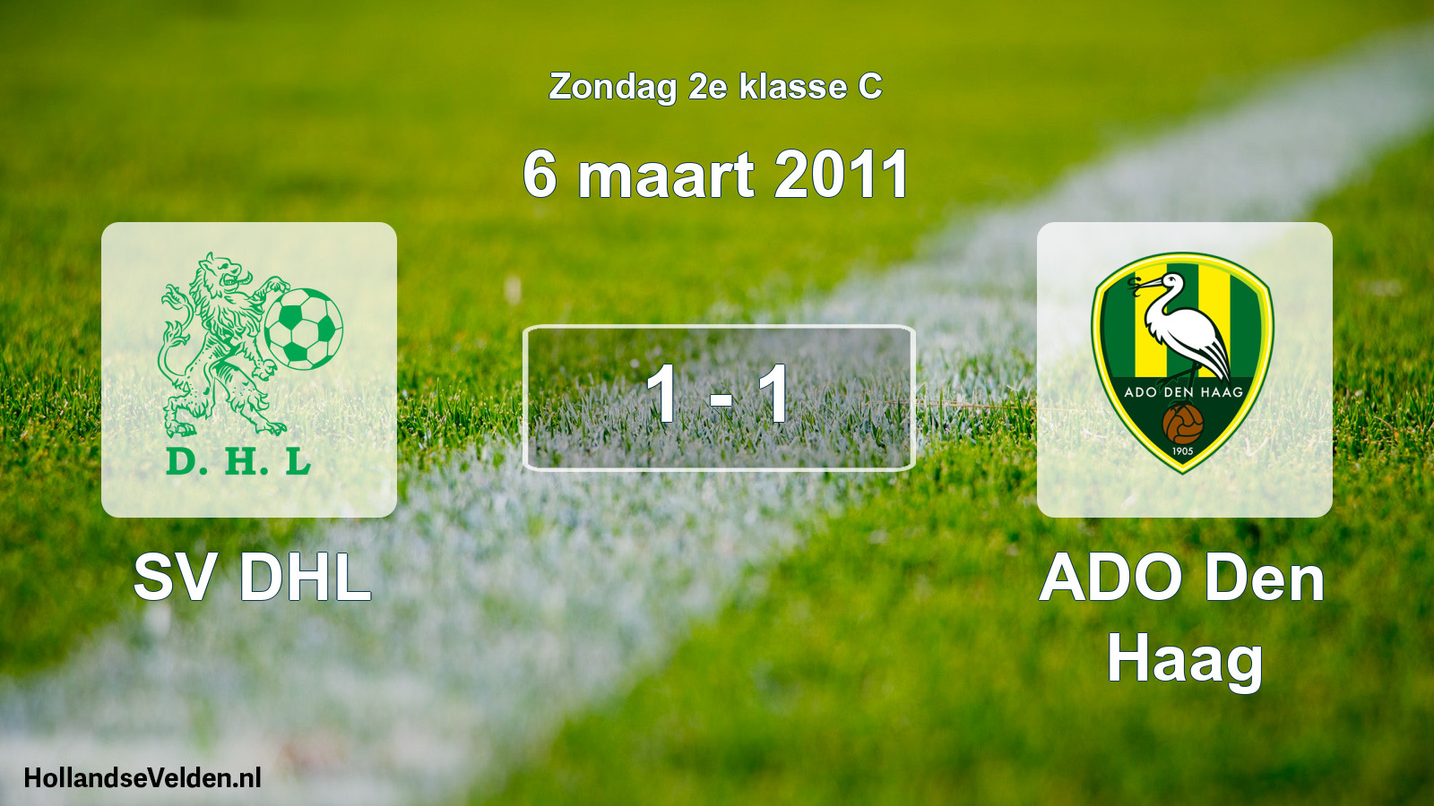 Gespeelde wedstrijd: SV DHL - ADO Den Haag 1 - 1 (6 maart 2011)