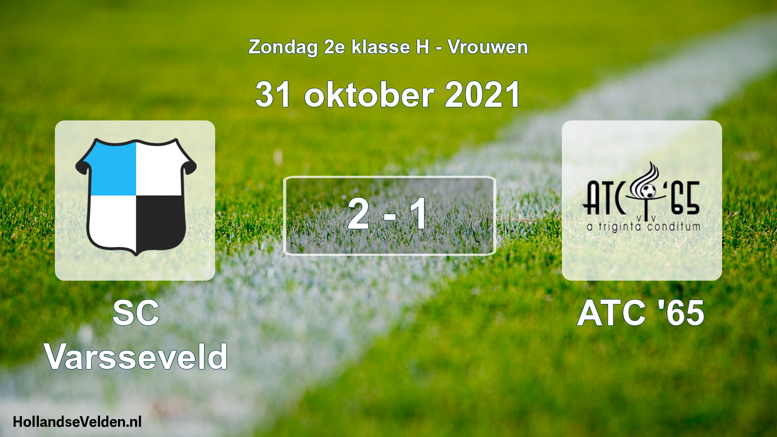 Gespeelde wedstrijd: SC Varsseveld - ATC '65 2 - 1 (31 oktober 2021)