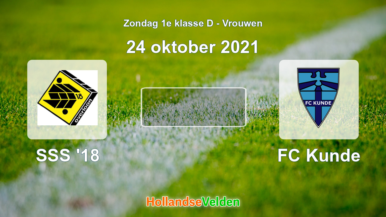 Geplande wedstrijd: SSS '18 - FC Kunde (24 oktober 2021)