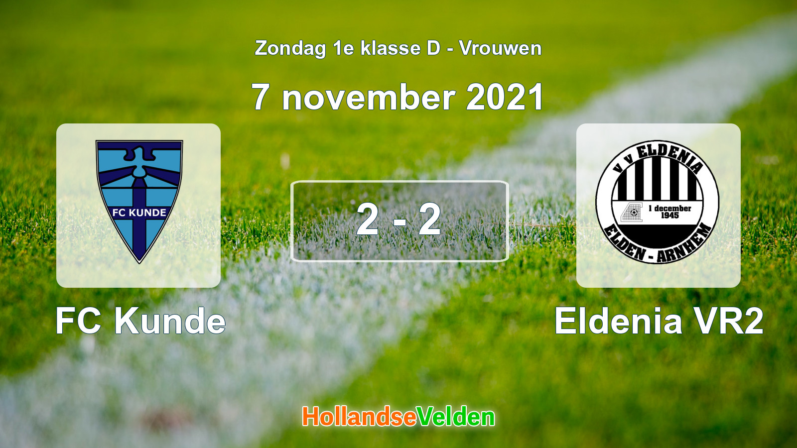 Gespeelde wedstrijd: FC Kunde - Eldenia VR2 2 - 2 (7 november 2021)