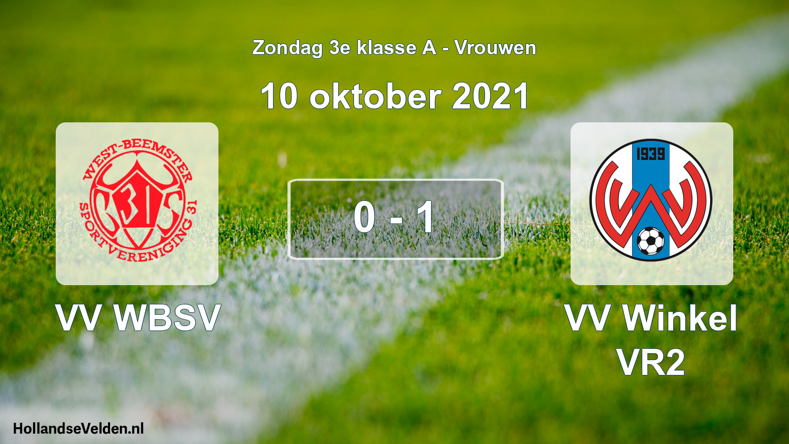 Gespeelde wedstrijd: VV WBSV - VV Winkel VR2 0 - 1 (10 oktober 2021)