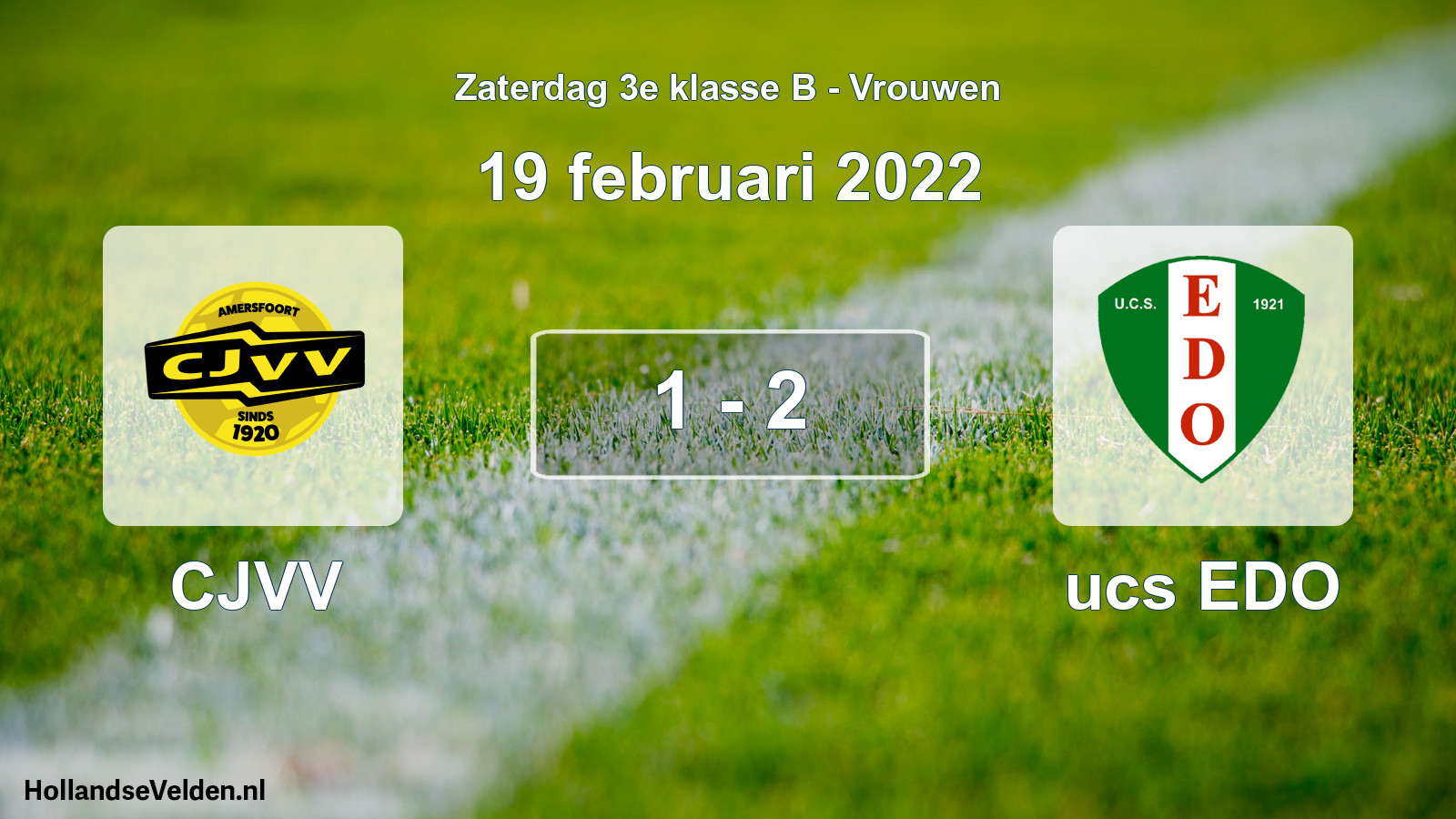 Gespeelde wedstrijd: CJVV - ucs EDO 1 - 2 (19 februari 2022)
