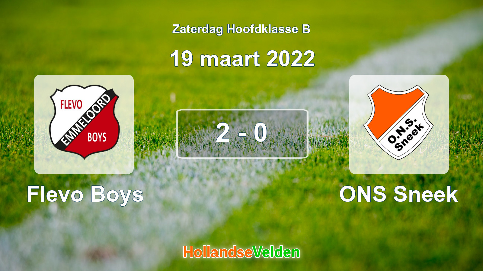 Gespeelde wedstrijd: Flevo Boys - ONS Sneek 2 - 0 (19 maart 2022)