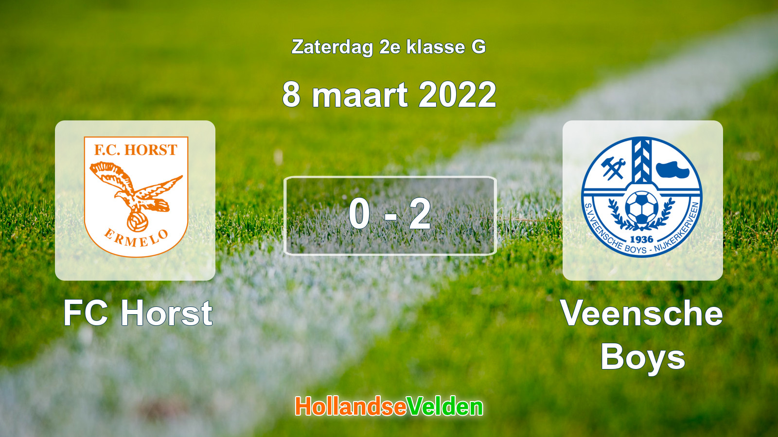 Gespeelde wedstrijd: FC Horst - Veensche Boys 0 - 2 (8 maart 2022)